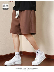 Men's Bermuda Shorts Loose Straight Barrel Beach Shorts Fashion Knitted