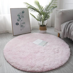 40/60cm Pink Round Rug Mat Living Room Bedroom Carpet Floor Fluffy-Mat Anti-SHome
