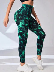 Tie Dye Seamless Leggings Women for Gym Yoga Pants Push Up Workout Sports Leggings