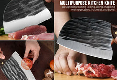 Handmade Forged Meat Cleaver Chopping Butcher Knife Bone Cutter High Carbon
