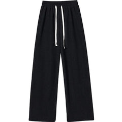 Women Long Pants Spring Autumn Women Elastic Waist Stright Long Wide leg pants