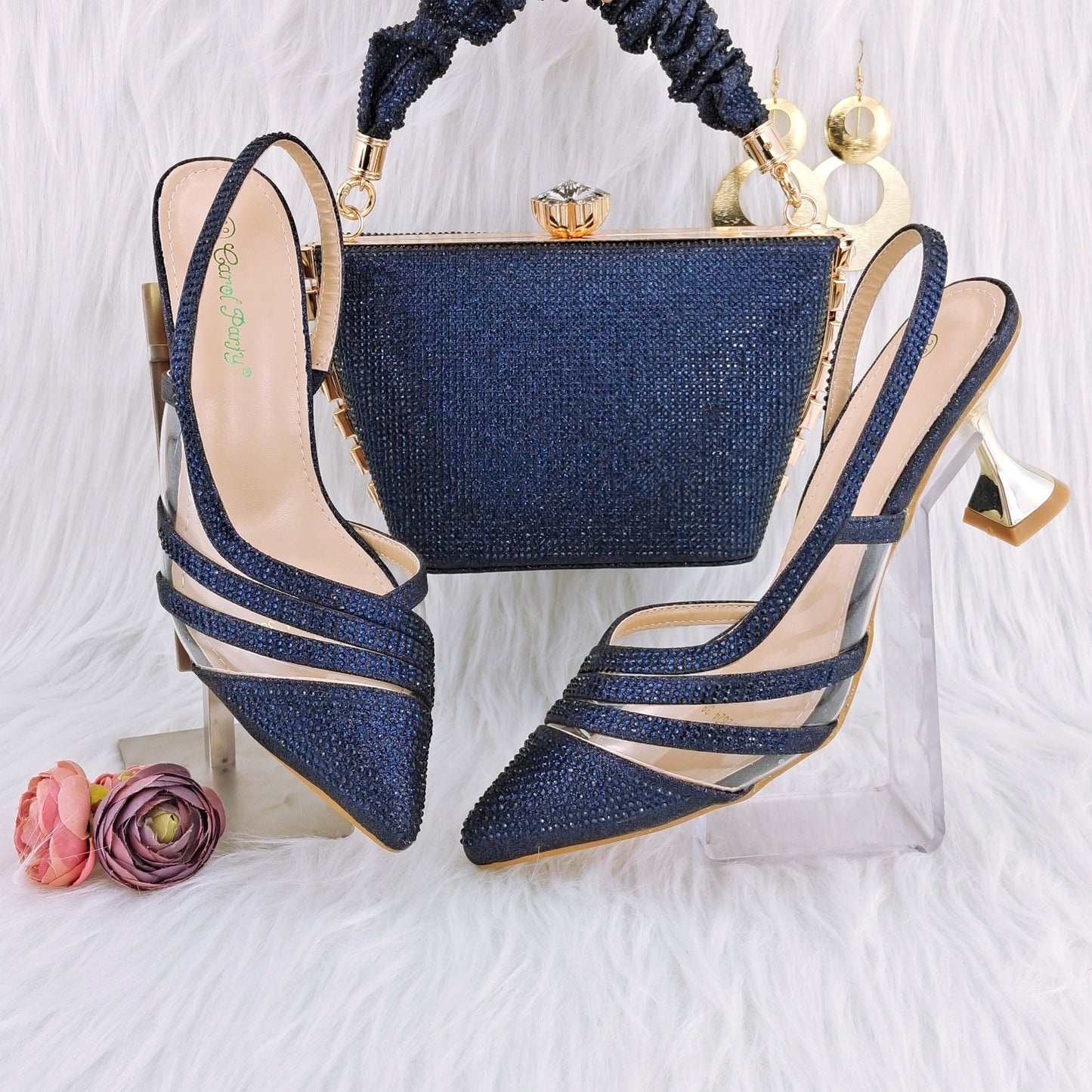 Matching Shoes and Bags: Shoes with Matching Bags Italian Design gold Shoes
