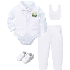 Baptism Outfit Boy Infant Baby Church Christening Suit Toddler White Blessing Set Newborn Easter Birthday Party Gift Clothes
