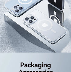 Magnetic Transparent Case For iPhone 15 14 13 Pro Max Case For Magsafe Wireless Charge Shockproof Cover Anti-fall