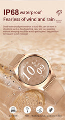 1.27inch AMOLED Women's Smart Watch Custom Watch Face Smartwatch Ladies Heart Rate Monitoring Bluetooth Call Waterproof Bracelet