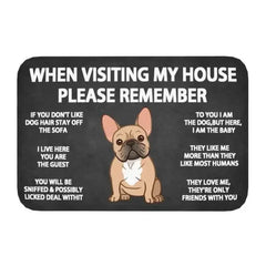 Please Remember Shih Tzu Dogs House Rules Entrance Doormat Decor Kitchen Welcome