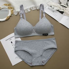 Women Seamless Bra Panties Set Stretch Sport Bra Thong Briefs