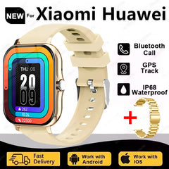 New SmartWatch Men Women 2.02 Amoled BT Call GPS Tracker NFC Sport Waterproof Heart Rate Smart Watch Fitness Tracker