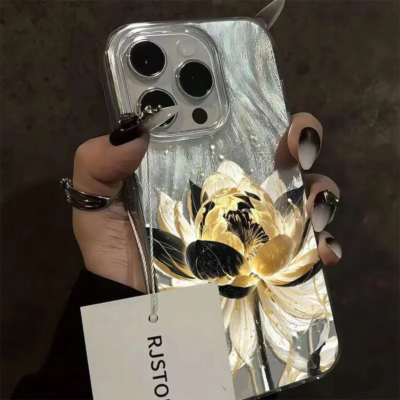 Pink Peony Lotus Phone Case for Xiaomi Redmi Note 14 13 12 12S 11 10C 13C 14C 10 S Pro Plus 4G 5G Feather Chiffon Texture Cover
