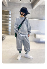 5-14 Years Teenager Boys Clothing Sets Spring Autumn New Fashion Letter Sweatshirt + Pants 2Pcs Tracksuit Suits For Kids Clothes