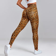 Leopard Print Leggings Women's High Waisted Yoga Pants Fitness Push Up Leggins