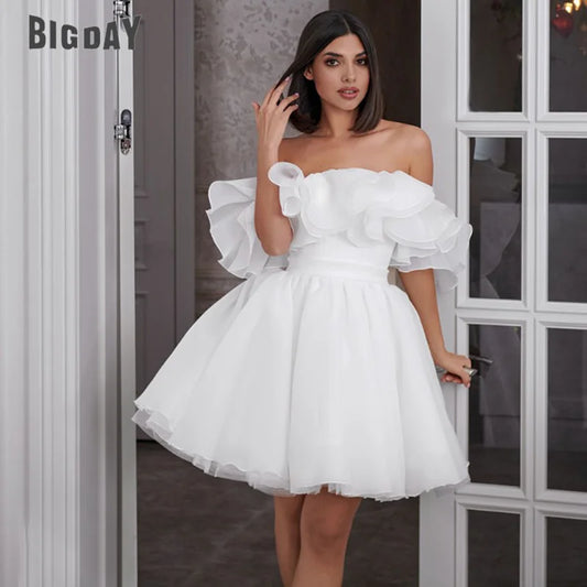 White Bridesmaid Dresses: Wedding Dresses for Women Bride A Line Wedding Gowns