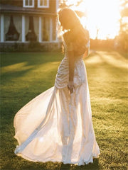 Evening wear Dresses: Off Shoulder Prom Dress Side Split Evening Dress