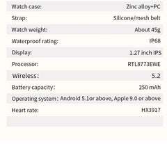 1.27inch AMOLED Women's Smart Watch Custom Watch Face Smartwatch Ladies Heart Rate Monitoring Bluetooth Call Waterproof Bracelet