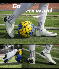 Men's Turf Soccer Shoes Kids Outdoor Long Spikes Training Ankle Football Boots