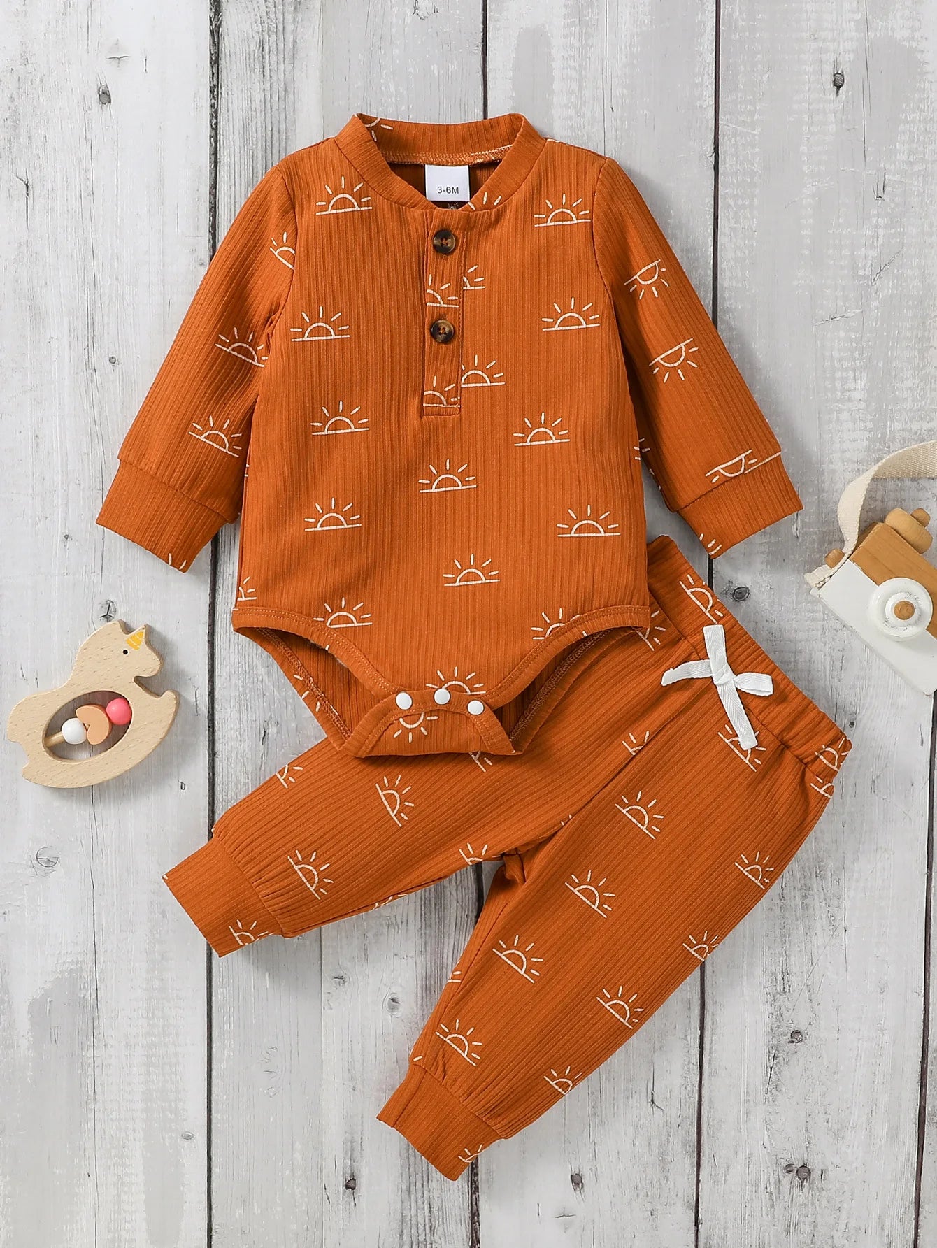 2Pcs Baby boys Spring/Autumn Long Sleeve Jumpsuit& Pant With Bow For Casual Clothing Set