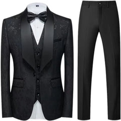 Tuxedo for Mens: Men's Evening Dress (suit + Vest + Trousers) Business Fashion