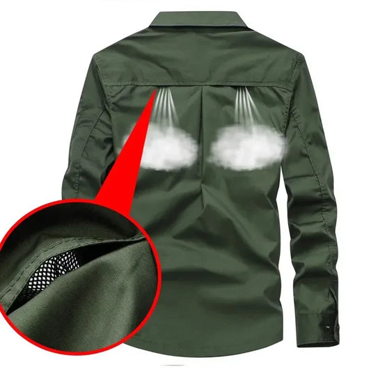 Summer Tactical Sets Mens Outdoor Breathable Multiple Pockets Combat Training Long Sleeve Shirts Cargo Pants Suits Male