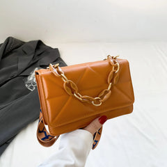 Winter Large Shoulder Bags for Women Stone Pattern PU Leather Crossbody Bags