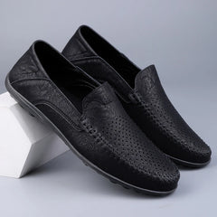 Leather Men Breathable Driving Shoes Luxury Brands Formal Men Loafers Moccasins
