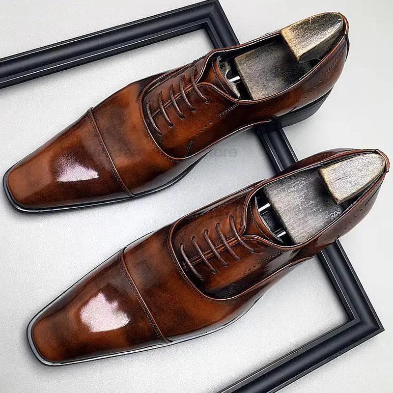 Oxford Dress Shoes For Men Business Fashion Handmade Wedding Formal