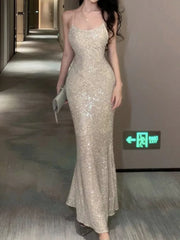 Evening Dresses: Bodycon Sequined Evening Party Long Dresses for Women