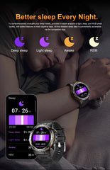 T-Rex 3 GPS Sports Waterproof Smart Watch Men 3ATM waterproof 500mAh Battery NFC Call 2026 New Military Smartwatch UV+Infrared