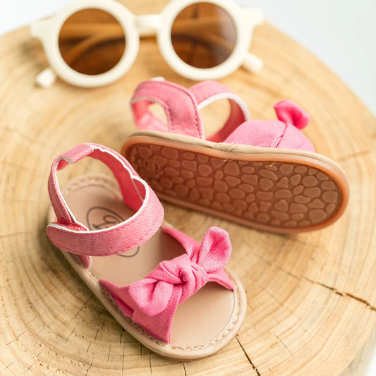 Summer Baby Shoes Boys Girls Garden Sandals Color Bowknot Rubber