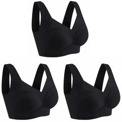Ice Silk Seamless Sport Bra Gather Prevent Sagging Underwear No Steel Ring
