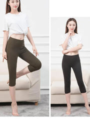 Women Leggings Short Trousers Solid Black Gray Green Pant Candy Color Fitness