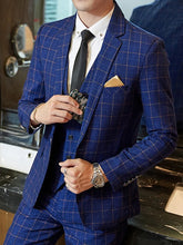 Blazer Vest Pants Groom Wedding Dress Stage Party Suit Three Piece Set