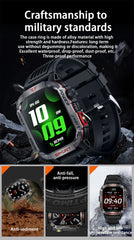 Outdoor Sports Smart Watch Men 2.01" GPS Tracker Compass LED Flashlight 600mAh Battery Waterproof Bluetooth Call Smartwatch Man