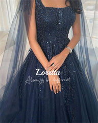 Homecoming Dresses: Women Evening Dresses Glitter Lace Tulle Prom Gowns