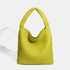Designer Hand knitting bag PU Large women's Woven tote bag Mistress gift luxury bag