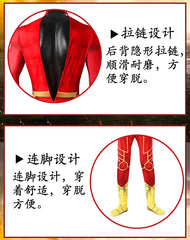 Kids Flash Man Boys Cosplay Costume Set with Headgear And Mask for New Year Carnival Party Fancy Dress Outfit