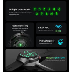 2025 New Watch 4 Pro GPS NFC Smart Watch Men 360*360 AMOLED Screen Heart Rate Bluetooth Call Waterproof Sports Man Smartwatch