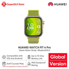 HUAWEI WATCH FIT 4 Pro Smartwatch Global Version 1.82 inch AMOLED Display Sapphire Glass ECG Sensor iOS & Android Compatible NFC