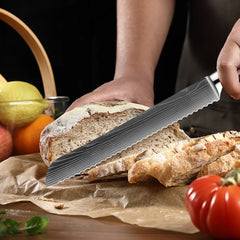 1-8 Piece Kitchen Knife Set, Blue Resin Handle for Chef Knife, Paring Knife