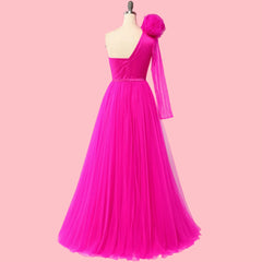 Homecoming Dresses: Evening Dress One Sleeve Leg Slit Prom Dress