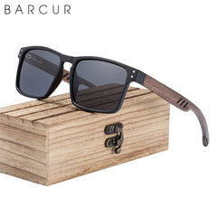 Sunglasses for Men Brand Designer Natural Walnut Wood Sun Glasses