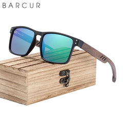 Sunglasses for Men Brand Designer Natural Walnut Wood Sun Glasses