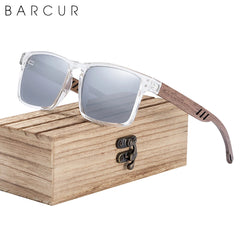 Sunglasses for Men Brand Designer Natural Walnut Wood Sun Glasses