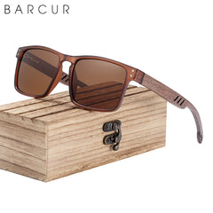 Sunglasses for Men Brand Designer Natural Walnut Wood Sun Glasses