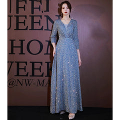 Evening wear Dresses: Elegant Robe De Soiree Zipper Women Party Dresses Plus Size