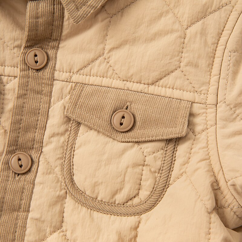 Winter baby boys fashion pockets patchwork padded coat