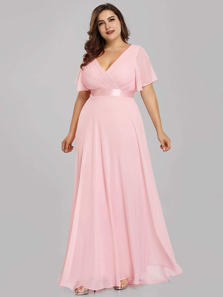 Evening wear Dresses: Women Plus Size Evening Dresses Long Elegant