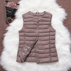 Fitaylor 90% Ultra Light White Down Women Vest Thin Coat Women