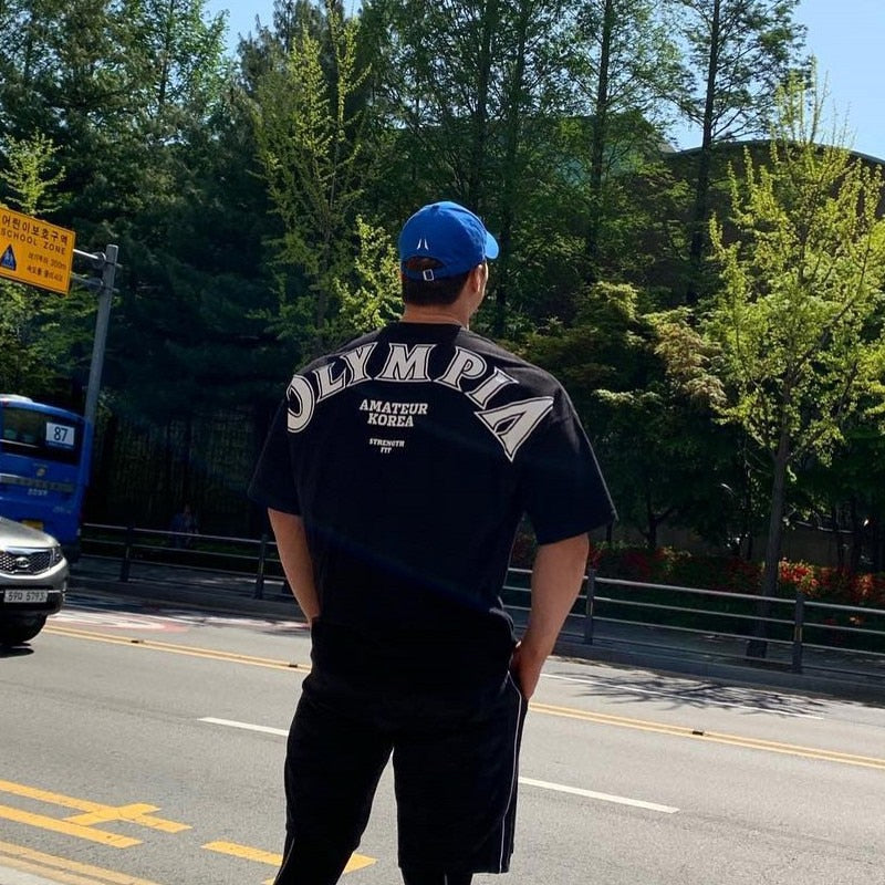 Cotton Gym Shirt Sport T Shirt Men Short Sleeve Running Shirt Men