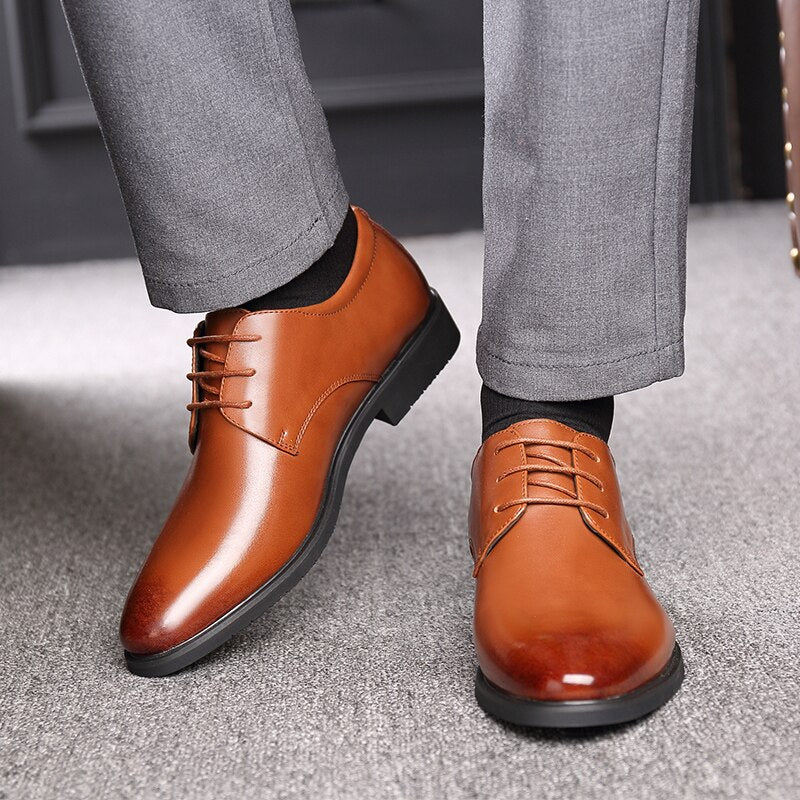 Man Cow Leather Shoes Rubber Sole EXTRA Size 47 Man Office Business