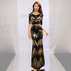 Evening wear Dresses: Long Evening Dress Elegant Zipper Women Party Dresses